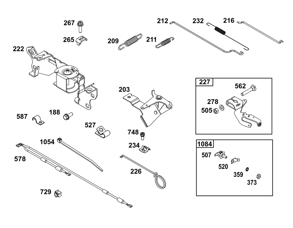 Controls Group Diagram and Parts List for 356776-0013-G1 200000 - 399999 Briggs and Stratton Engine